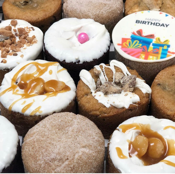 Birthday Box - Baker’s Choice Cookiecake Sampler with 1 Happy Birthday Cookie